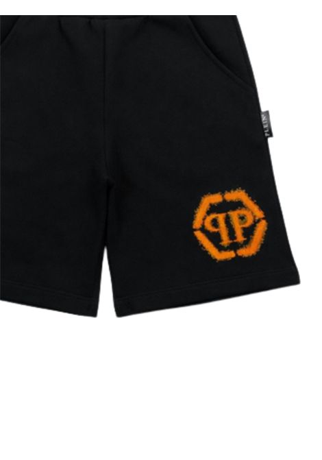 Black cotton Bermuda shorts for children Philipp Plein | BBE017NERO